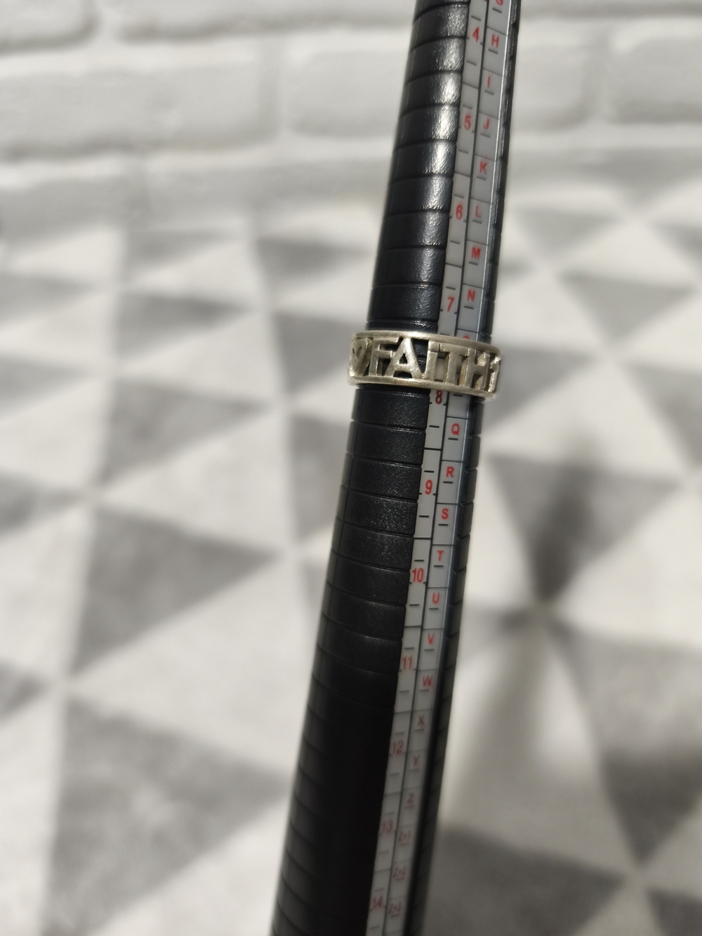 James Avery Sterling Silver 925 LA .Love, Faith & Hope Ring Band Size 8